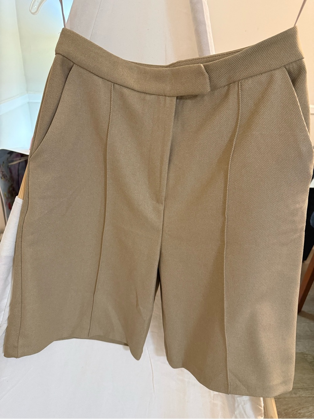 Dreamers Tailored Bermuda Shorts in Tan